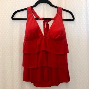 Kenneth Cole Ruffled Tankini Swimsuit